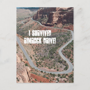 I Survived Rimrock Drive! Postcard