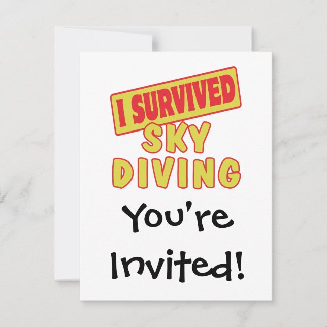 I SURVIVED SKYDIVING INVITATION (Front)