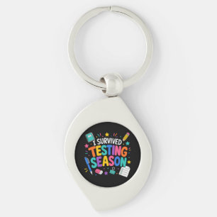 I Survived Testing Season School Humour Keychain