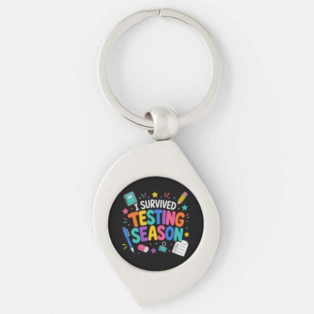 I Survived Testing Season School Humour Keychain (Front)