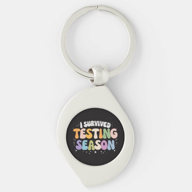 I Survived Testing Season School Humour Keychain (Front)