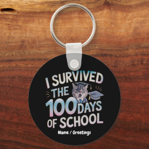 I Survived the 100 Days of School - Celebrate 100 Keychain