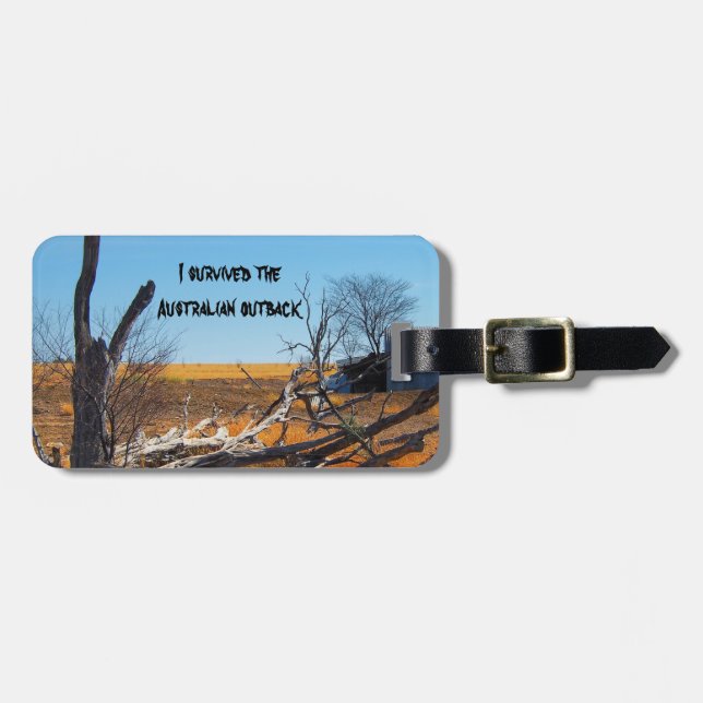 I survived the Australian outback luggage tag (Front Horizontal)
