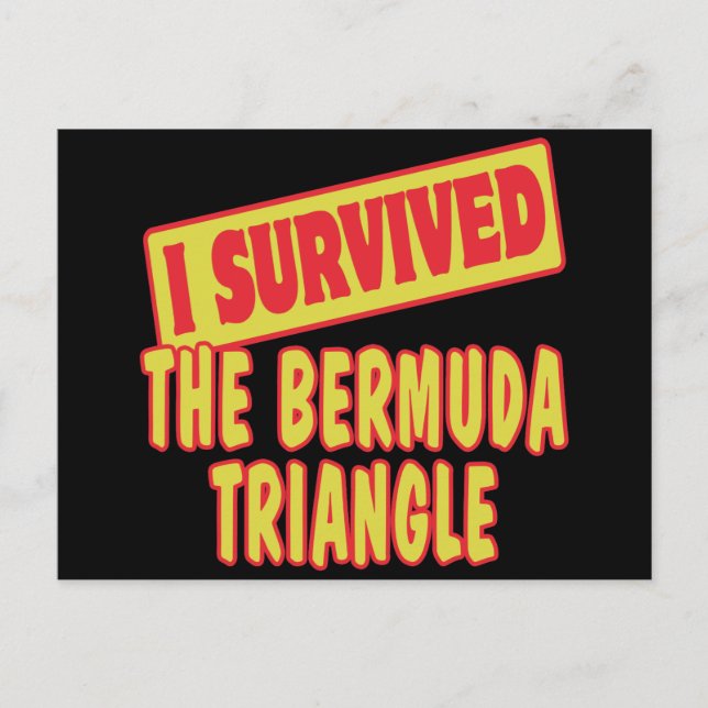 I SURVIVED THE BERMUDA TRIANGLE POSTCARD (Front)