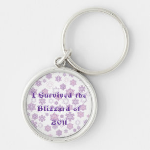 I Survived the Blizzard of 2011 Keychain