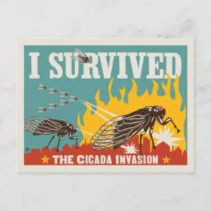 I Survived the Cicada Invasion Postcard