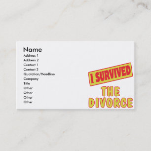 I SURVIVED THE DIVORCE BUSINESS CARD