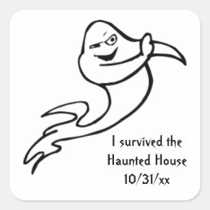 I survived the Haunted House Ghost Sticker