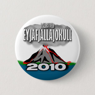 I Survived The Iceland Volcano 2 Inch Round Button