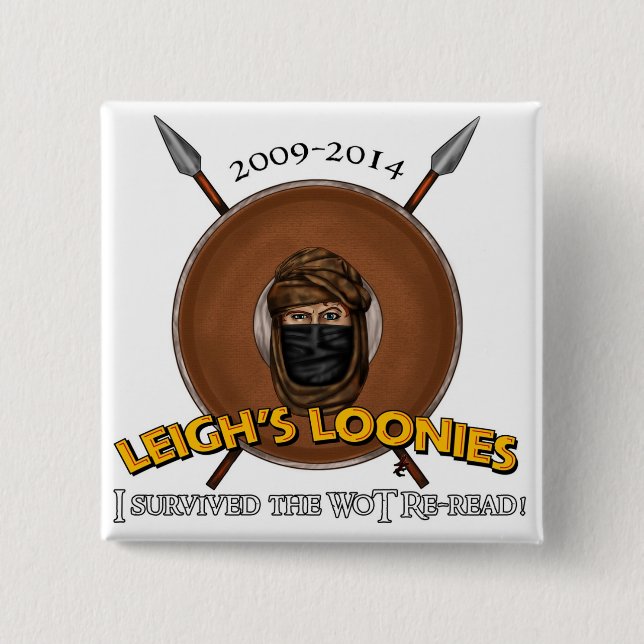 I Survived The Re-Read 2 Inch Square Button (Front)