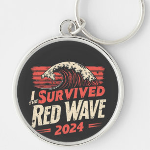 I Survived the Red Wave 2024 Trump Won Inaguration Keychain