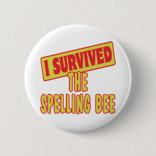 I SURVIVED THE SPELLING BEE 2 INCH ROUND BUTTON