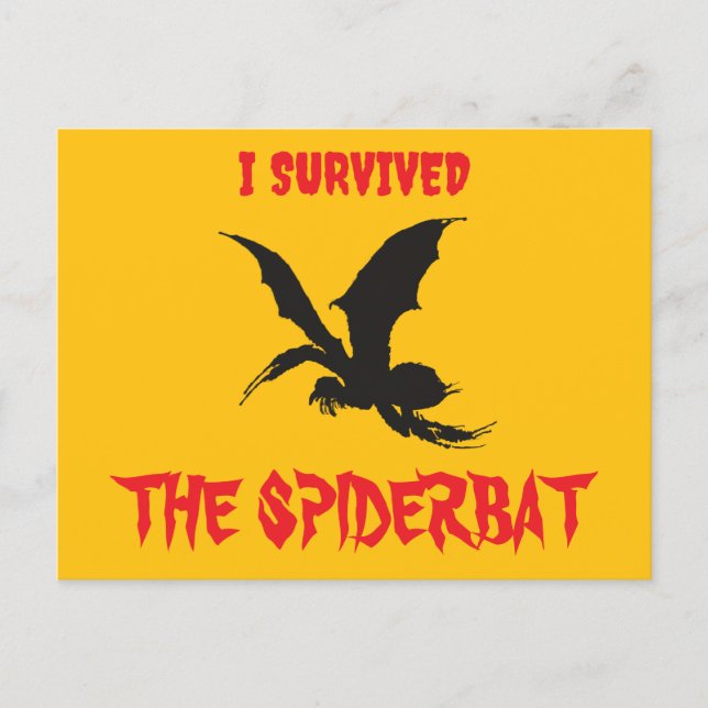"I Survived The Spiderbat" - Postcard (Front)