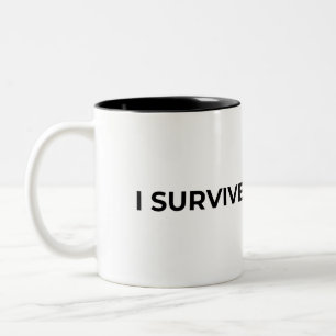 I Survived The Sync Minimalist Typographic Mug
