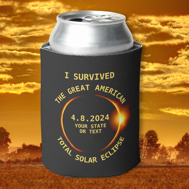 I Survived the Total Solar Eclipse 4.8.2024 USA Can Cooler (Creator Uploaded)