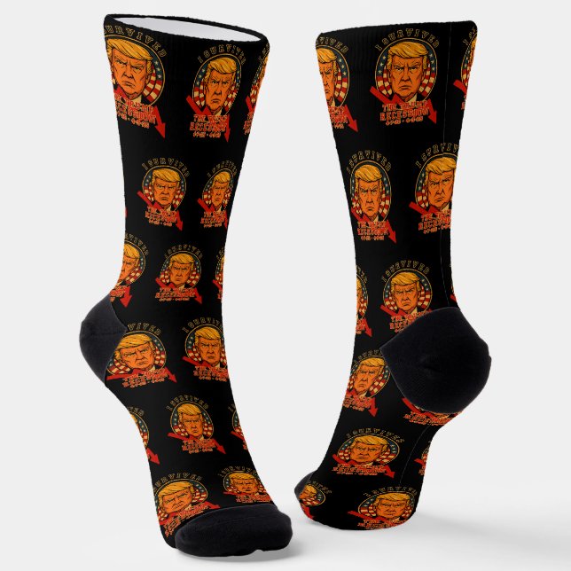 I Survived The Trump Recession 4 7 25 - 4 9 25 Socks (Angled)