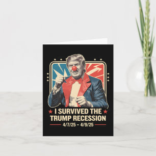 I Survived The Trump Recession Funny Vintage 60s Card