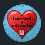 I Survived the Widowmaker Dartboard<br><div class="desc">The widowmaker is the most serious heart attack that medical science has documented because it is a 100% blockage of the left main coronary artery.</div>