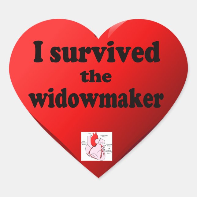 I Survived the Widowmaker Heart Sticker (Front)