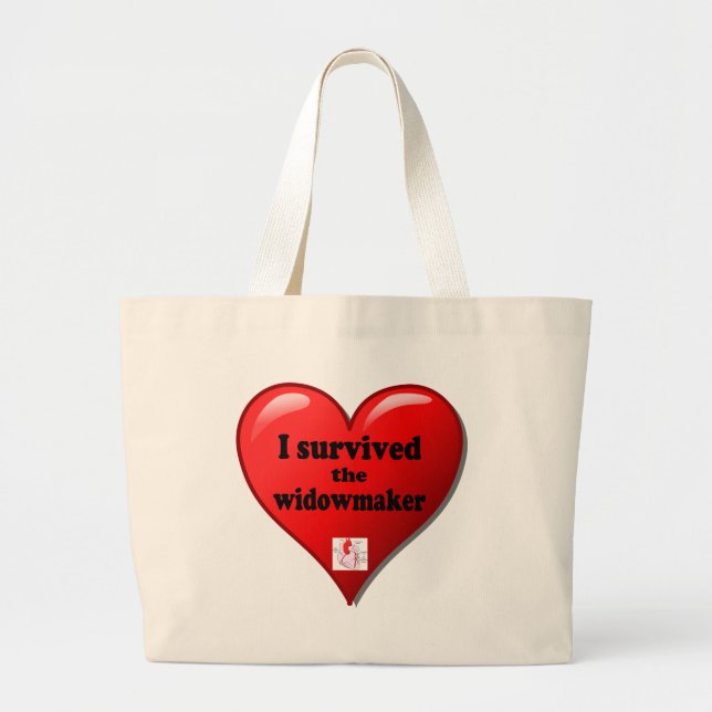 I Survived the Widowmaker Large Tote Bag (Front)