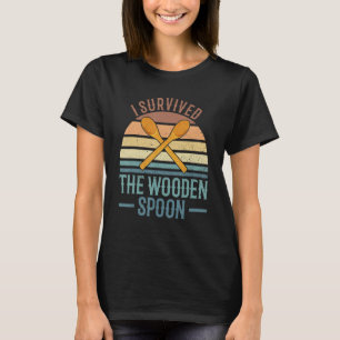 I Survived The Wooden Spoon Vintage Retro Funny Ad T-Shirt
