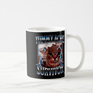 I Survived Today's Tummy Ache Survivor Funny Cat M Coffee Mug