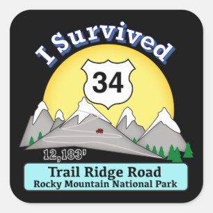 I Survived Trail Ridge Road Square Sticker