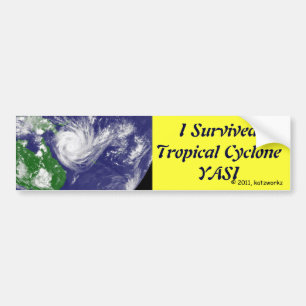 I Survived Tropical Cyclone YASI Bumper Sticker