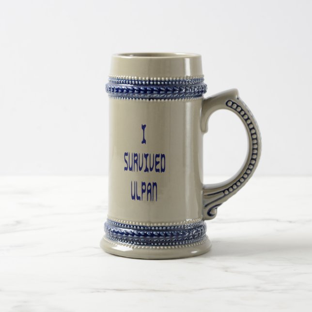 I Survived Ulpan Beer Stein (Right)