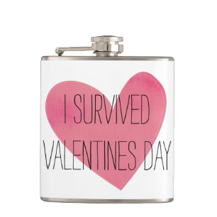 I survived valentines day flask