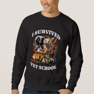 I Survived Vet School Basket of Animals Graduation Sweatshirt