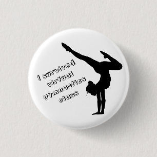I Survived Virtual Gymnastics Class Button