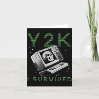 I Survived Y2k Millennium Bug Funny Retro Vintage  Card