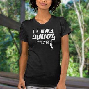 I survived Ziplining Customizable T-Shirt