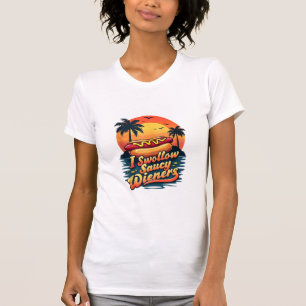 I Swallow Saucy Wieners Funny Adult Joke Hot Dogs T-Shirt