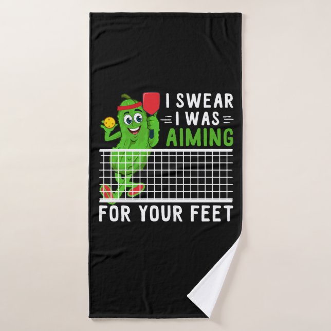 I Swear I Was Aiming For Your Feet Funny Picklebal Bath Towel (Bath Towel)