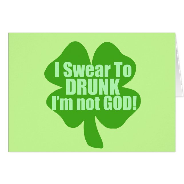 I Swear To Drunk I'm Not God! (Front Horizontal)