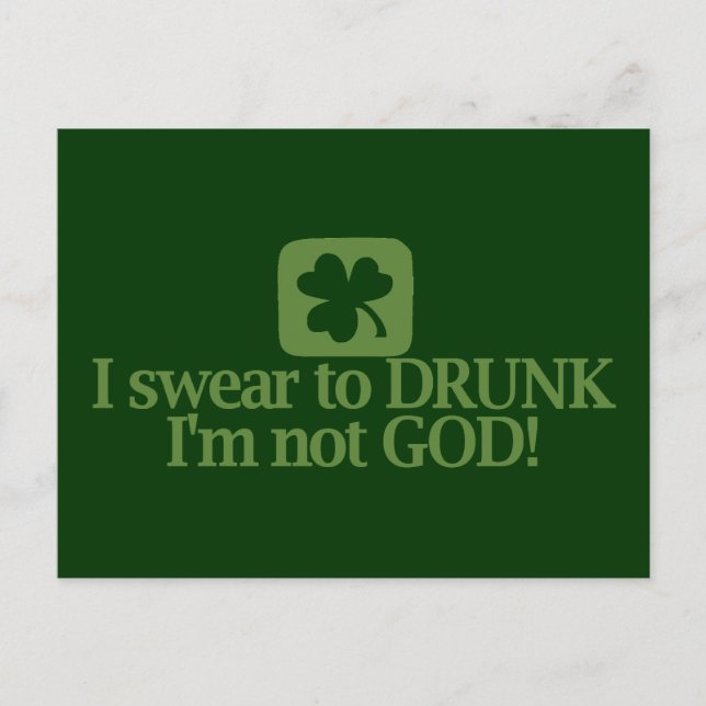 I Swear To Drunk I'm NOT God! Postcard (Front)