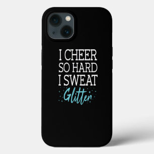 I Sweat Glitter Cheerleading Cheerleader iPhone 13 Case