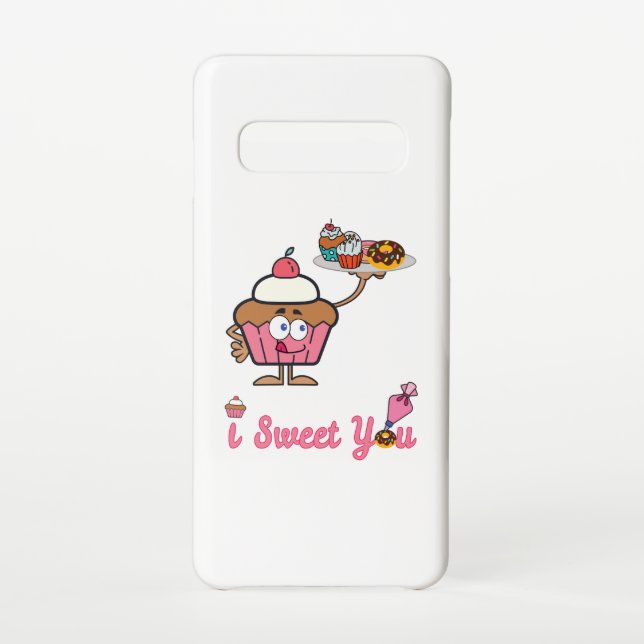 I Sweet You with a Cupcake Samsung Galaxy Case (Back)