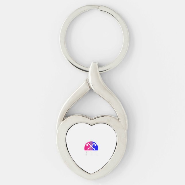 _I Swing Both Ways Violently With An Axe_ Bisexual Keychain (Front)