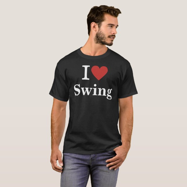 I ❤️ Swing CUSTOM Men's T-Shirt (Front Full)