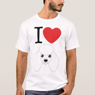 I T-shirt de caniches de coeur