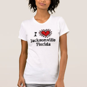I T-shirt de Jacksonville la Floride de coeur
