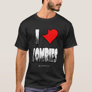 I T-shirt de zombi de zombis de coeur