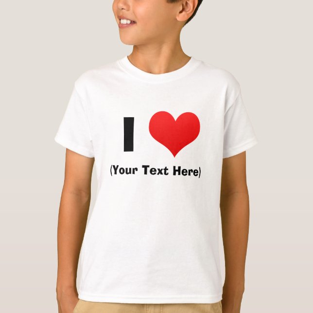 I T-shirts personnalisés par coeur (Devant)