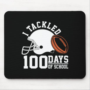 I Tackled 100 Days Football Boys Kids 100th Day Of Mouse Pad