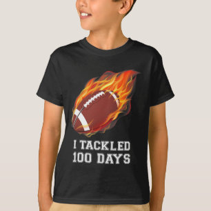 I Tackled 100 Days Of School Costume Footbyll Boys T-Shirt
