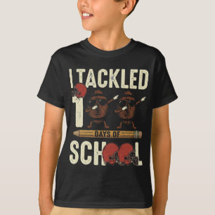 I Tackled 100 Days of School Dabbing Football T-Shirt