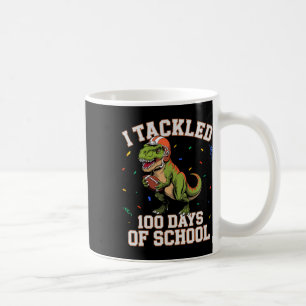 I Tackled 100 Days Of School Dino T-rex Football K Coffee Mug